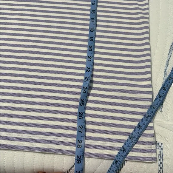Vineyard Vines Mens Striped Performance Golf Polo Shirt Purple/White Siz… - Picture 5 of 6